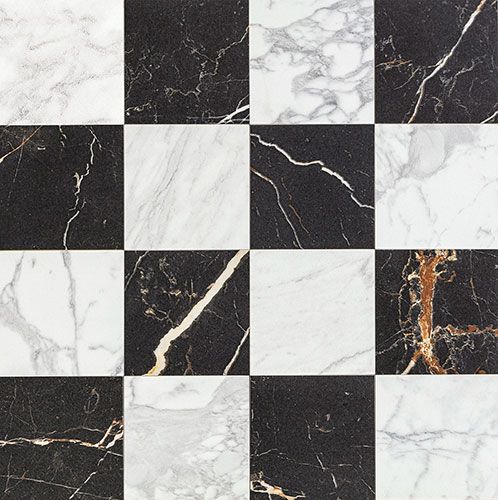 Composizione a scacchiera collezione Rêve, varianti Noir e Blanc