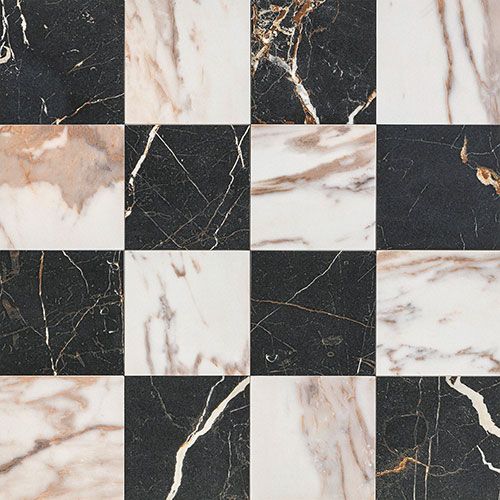 Composizione a scacchiera collezione Rêve, varianti Noir e Rose