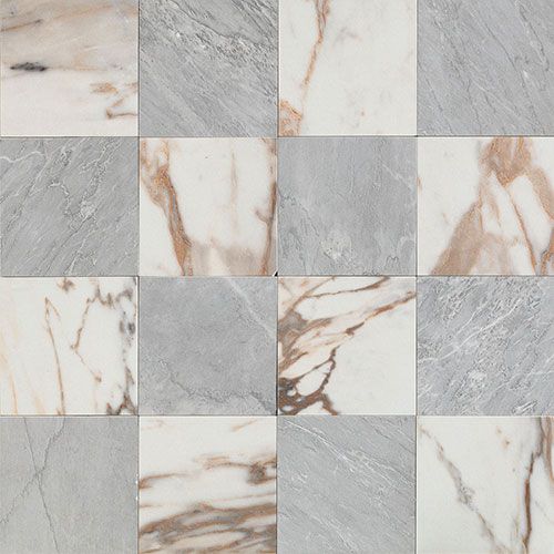 Composizione a scacchiera collezione Rêve, varianti gris e Rose