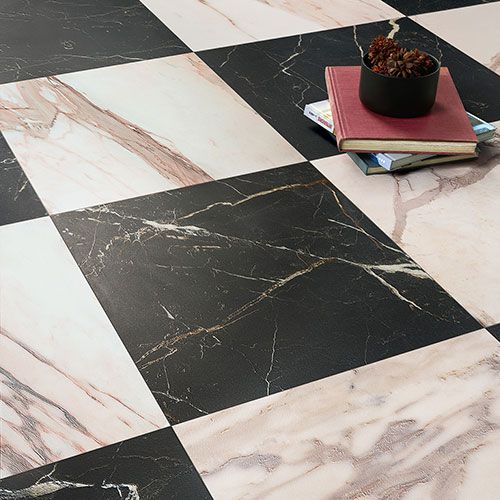 Pavimento della collezione Rêve, varianti Rose e Noir