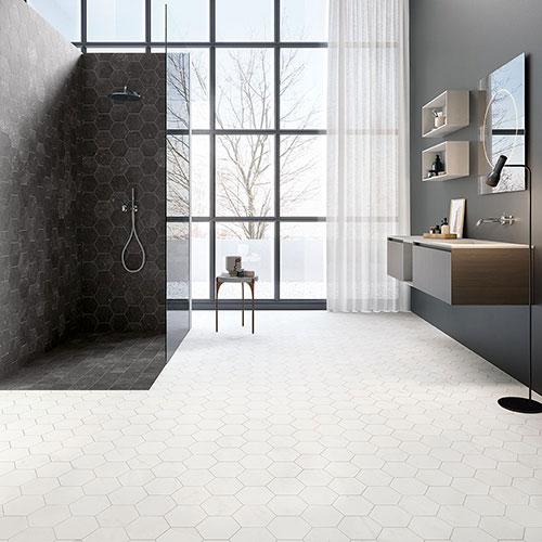 immagine della serie Concert, colore White, bagno con pavimento white