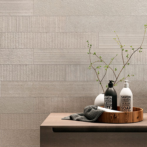 particolare rivestimento Pearl, serie Feel