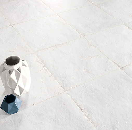 dettaglio pavimento variante Whitepastel, collezione Home effetto cotto