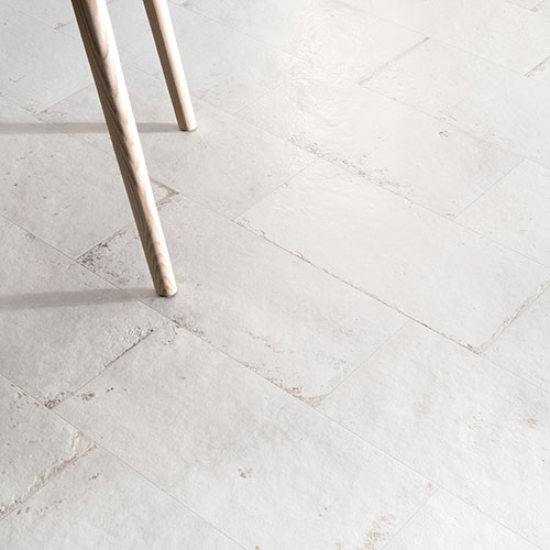 dettaglio pavimento variante Whitepastel, collezione Home effetto cotto