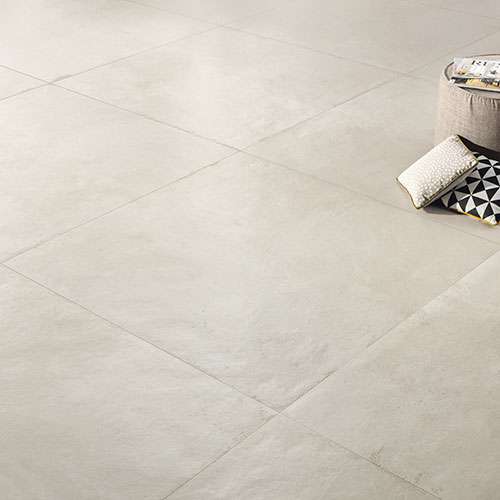 Particolare del pavimento Loto - White, collezione Iro