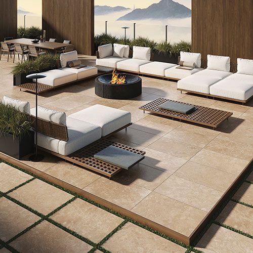 Immagine del pavimento esternoDeep della collezione Echoes, effetto cotto