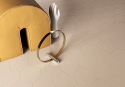 Particolare pavimento esagona Collezione Honey