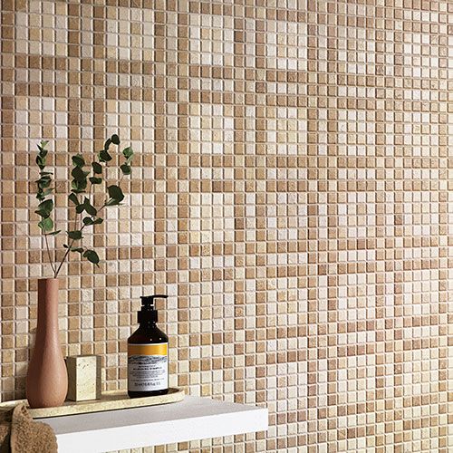 Immagine di un rivestimento Deep mosaico della collezione Echoes, effetto cotto