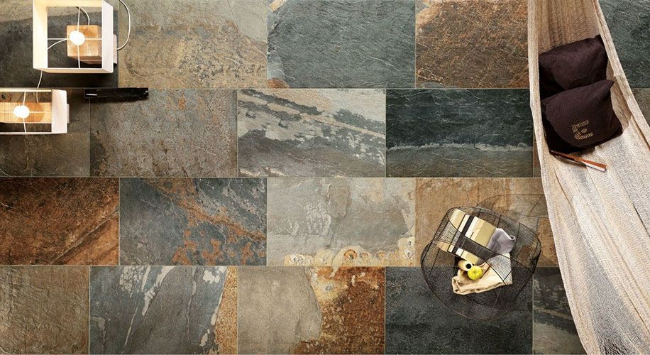 Pavimento della collezione Slaty, variante Multicolor