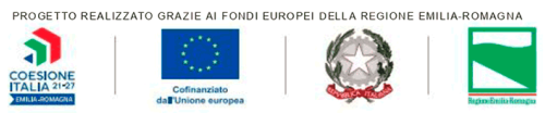 Banner per la comunicazione della realizzazione di impianto fotovoltaico grazie al bando POR-FESR 2021-2027 per il supporto ad interventi energetici e prevenzione sismica delle imprese.