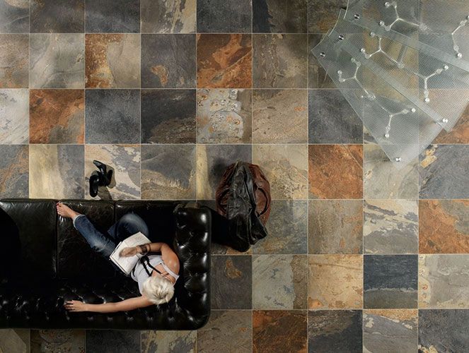 Pavimento della collezione Slaty, variante Multicolor