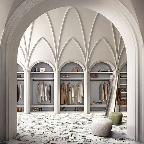 Negozio realizzato con pavimento della collezione Touché, variante Jade