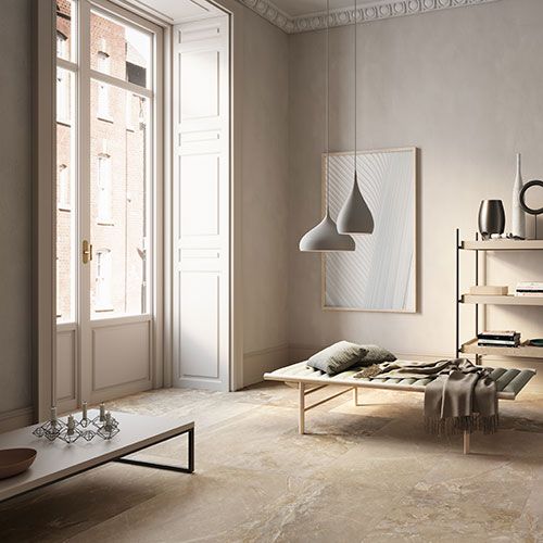 Ambiente con pavimento della variante Beige, serie Golden Age