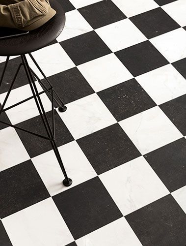 immagine della serie Concert, colore Black: particolare del pavimento black and white