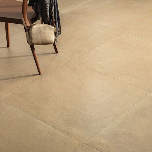 Particolare del pavimento Miso - Ochre, collezione Iro