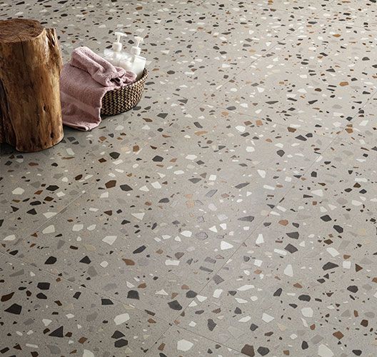 Particolare del pavimento Akoya - Grey, collezione Iro