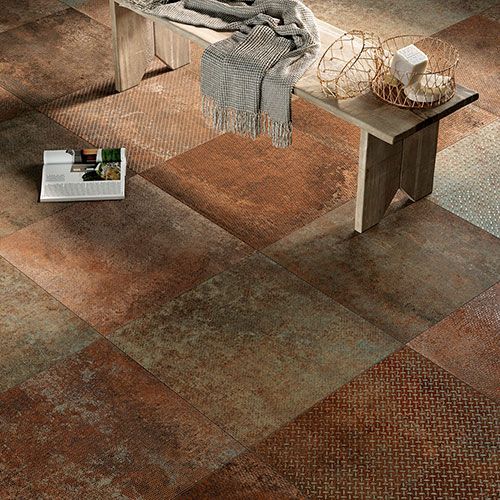 Pavimento della collezione Melt, variante Oxid