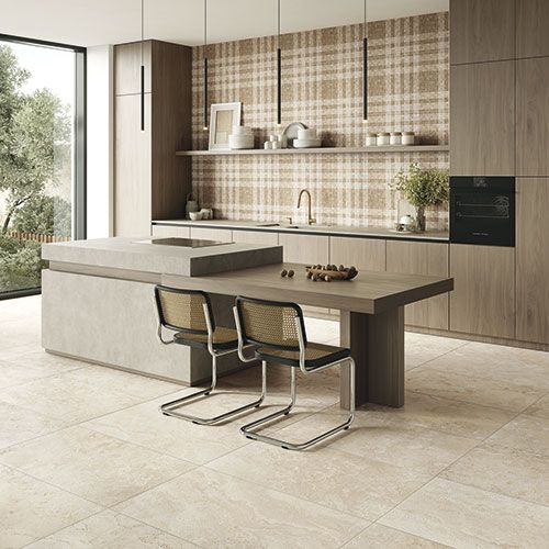 Immagine dei una cucina con pavimento Light della collezione Echoes, effetto cotto,